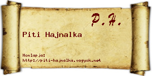 Piti Hajnalka névjegykártya