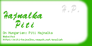 hajnalka piti business card